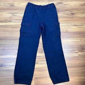 The Place Boys Cargo Pants Size 20 Husky Navy Blue Cotton Pull On